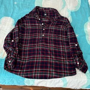 Route 66 Quarter button up plaid long sleeve shirt